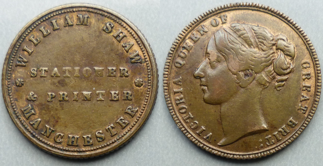 Manchester, William Shaw stationer W3551